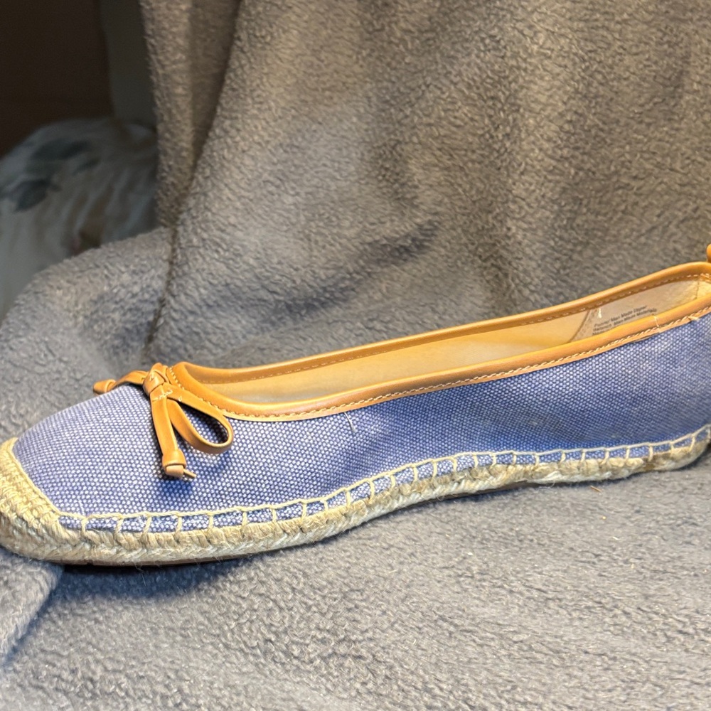 Franco Sarto Blue and Tan Espadrilles - Picture 2 of 8
